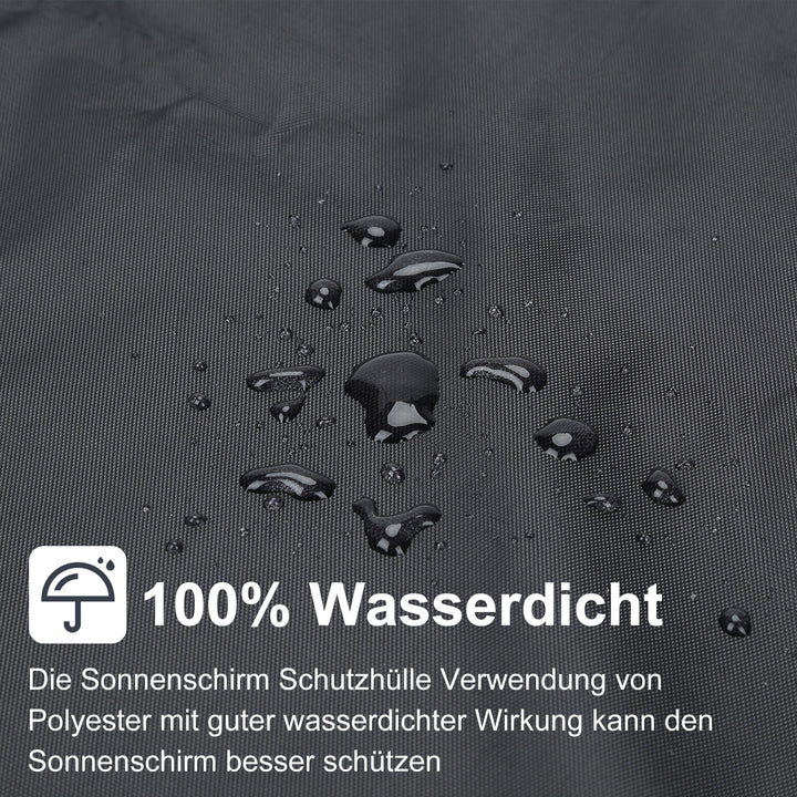 Sonnewelt Sonnenschirm Schutzhülle Abdeckung mit Stab