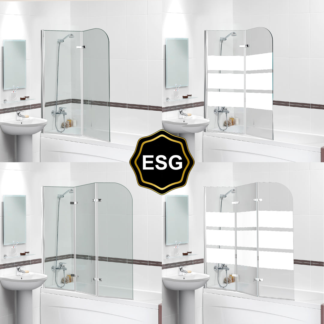 Sonnewelt shower wall for bathtub Foldable glass shower partition
