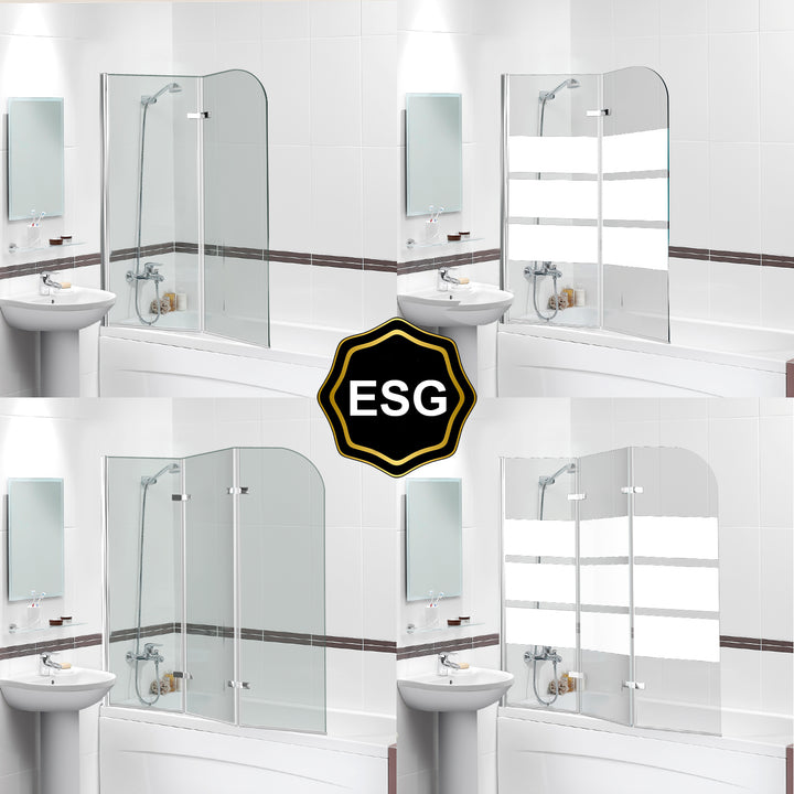 Sonnewelt shower wall for bathtub Foldable glass shower partition