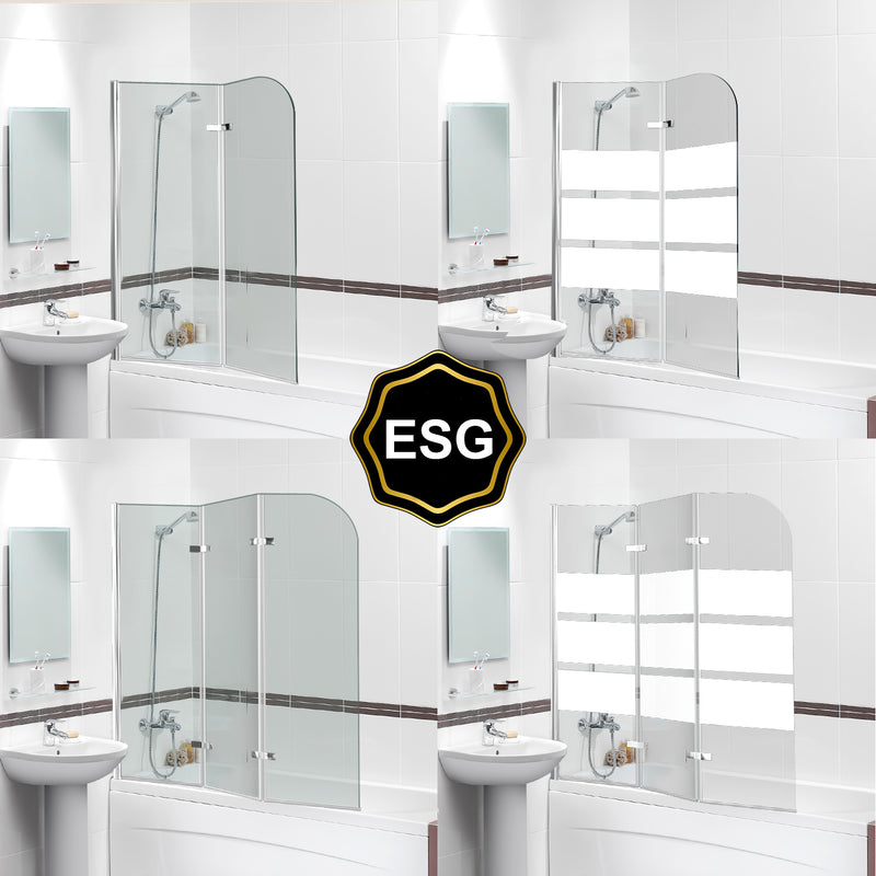 Sonnewelt Duschwand für badewanne Faltbare Glas Duschtrennwand