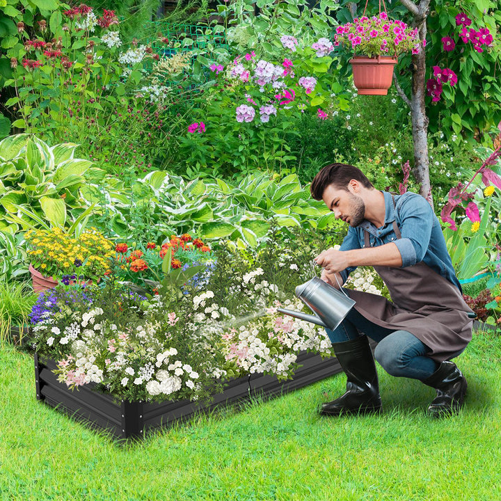 Sonnewelt Metall Hochbeete Hochbeete-Kit mit Stützstangen für Garten