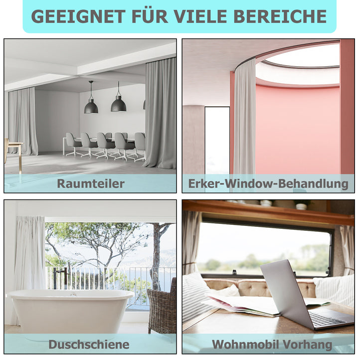 Sonnewelt Gardinenschiene Biegbar 3m/5m
