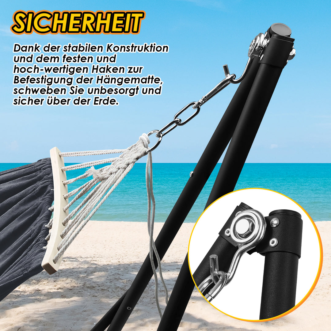 Sonnewelt Hängematte mit Gestell Klappbar mit Tragetasche