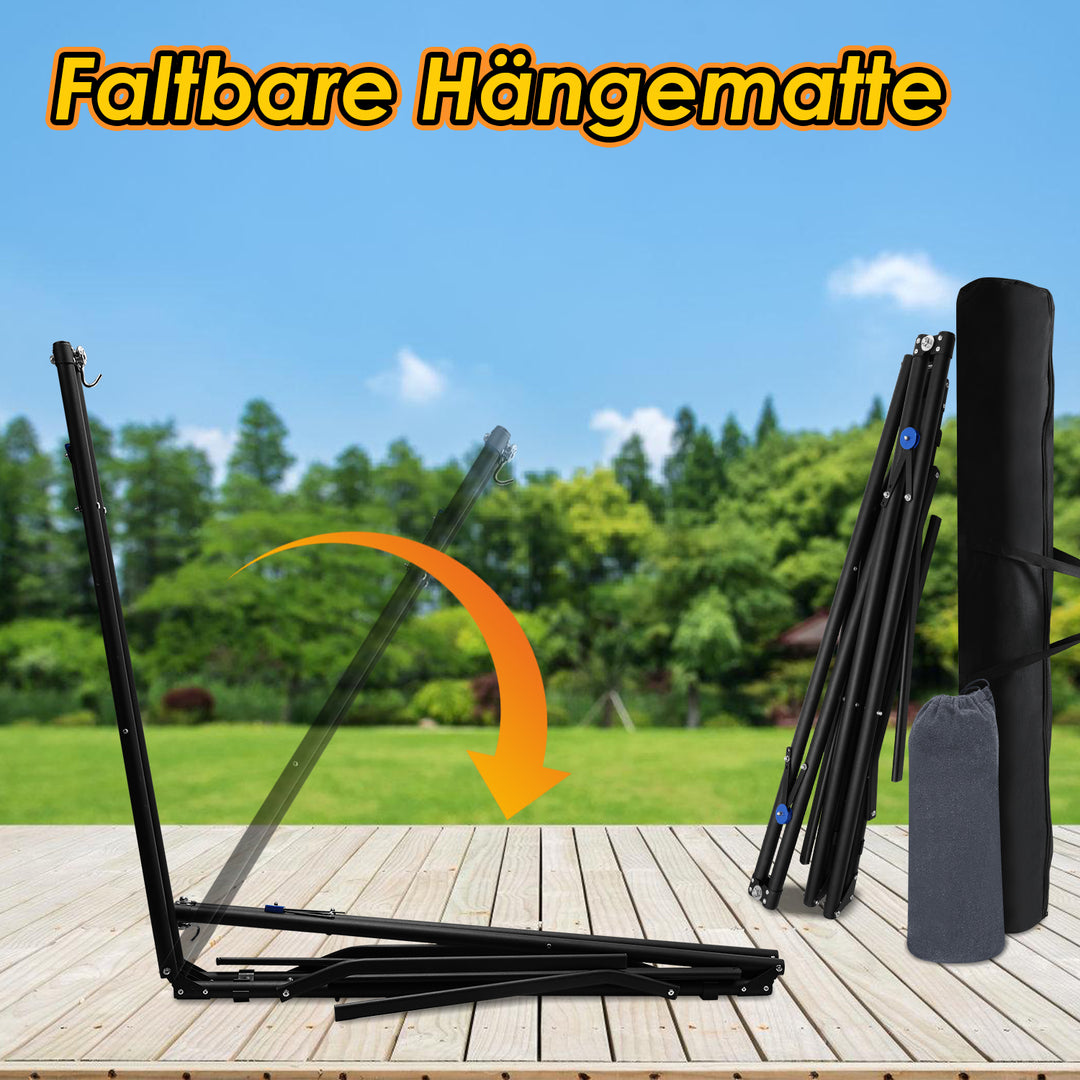 Sonnewelt Hängematte mit Gestell Klappbar mit Tragetasche