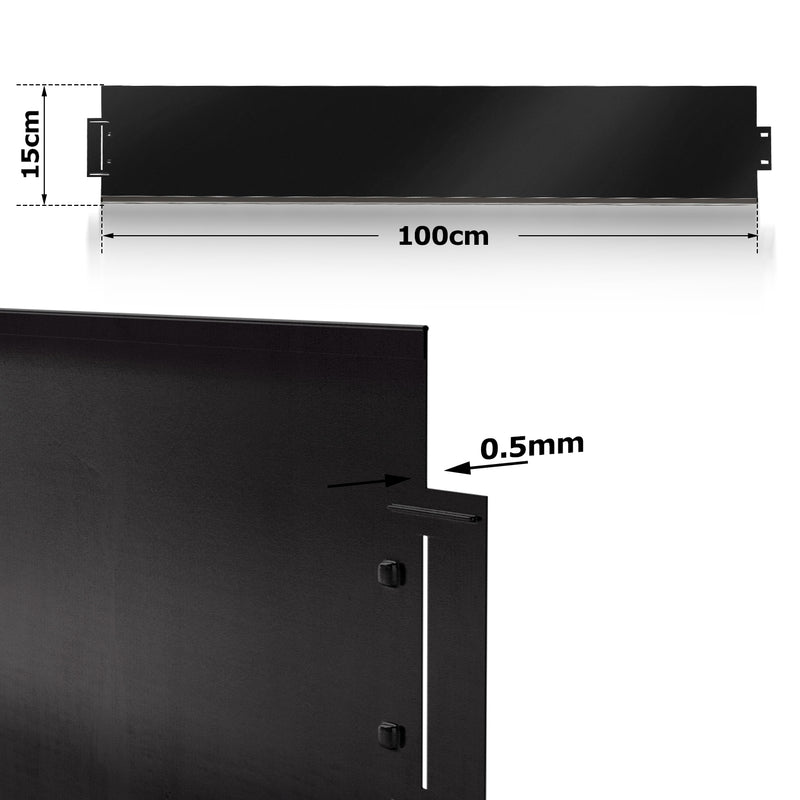 Sonnewelt Rasenkante Metall Beetumrandung 15cm/18cm Schwarz