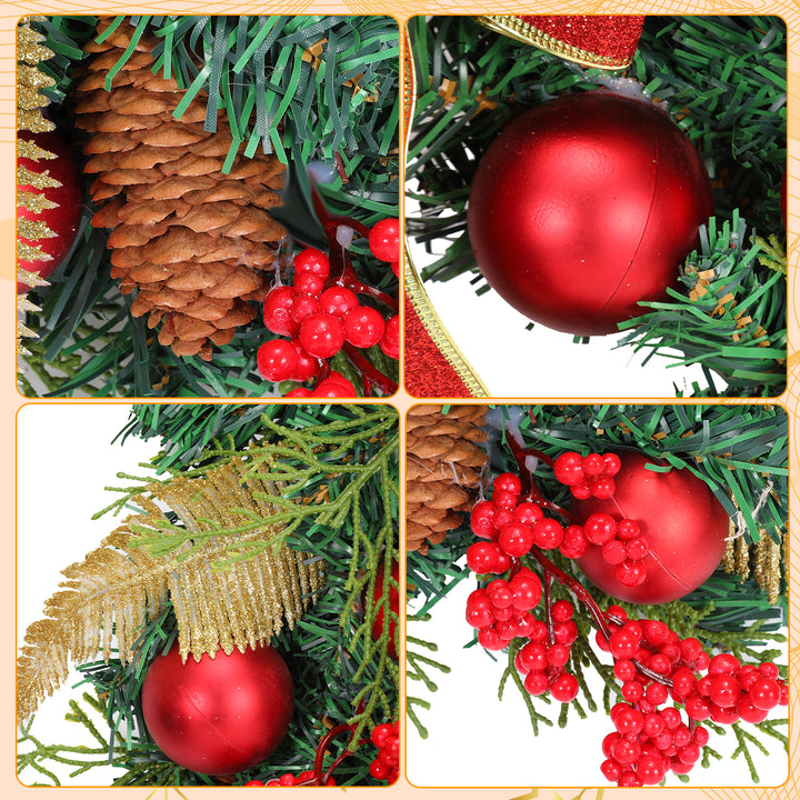 Sonnewelt Weihnachtskranz mit Beleuchtung