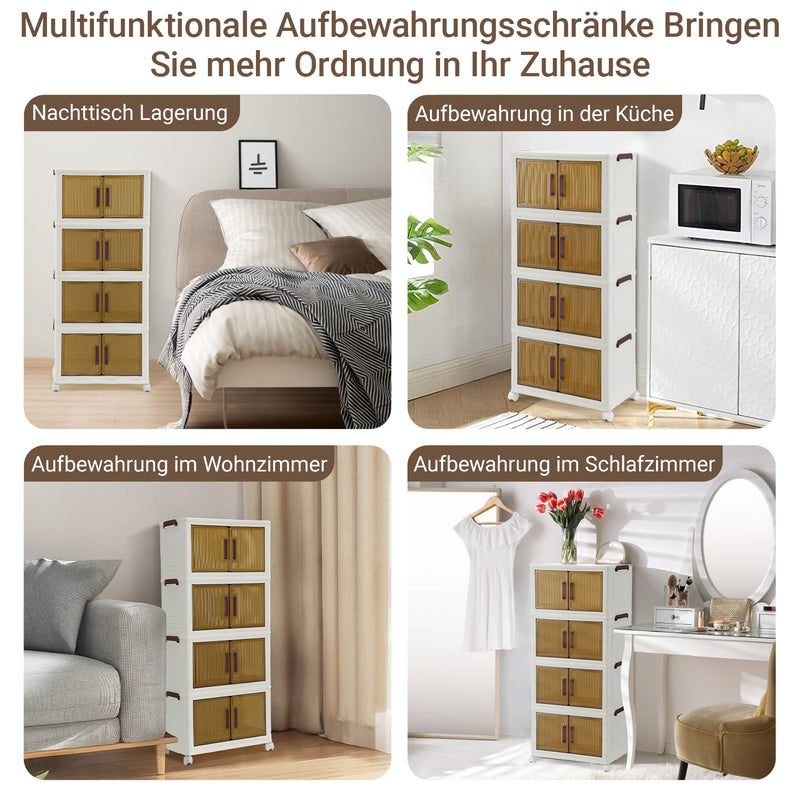 Sonnewelt Aufbewahrungsbox Schließfächer mit Türen & Rädern