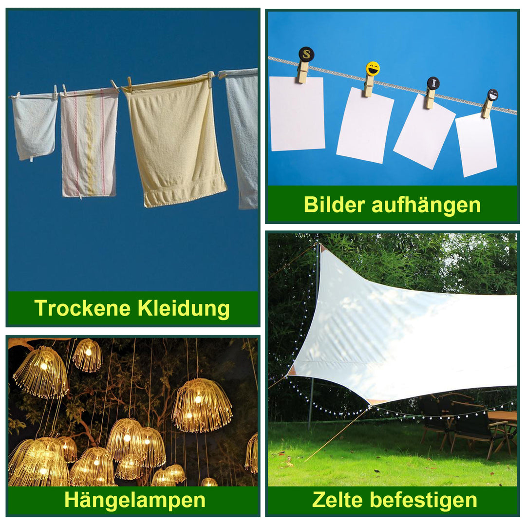 Sonnewelt Rankhilfe Edelstahl für Kletterpflanzen 12m