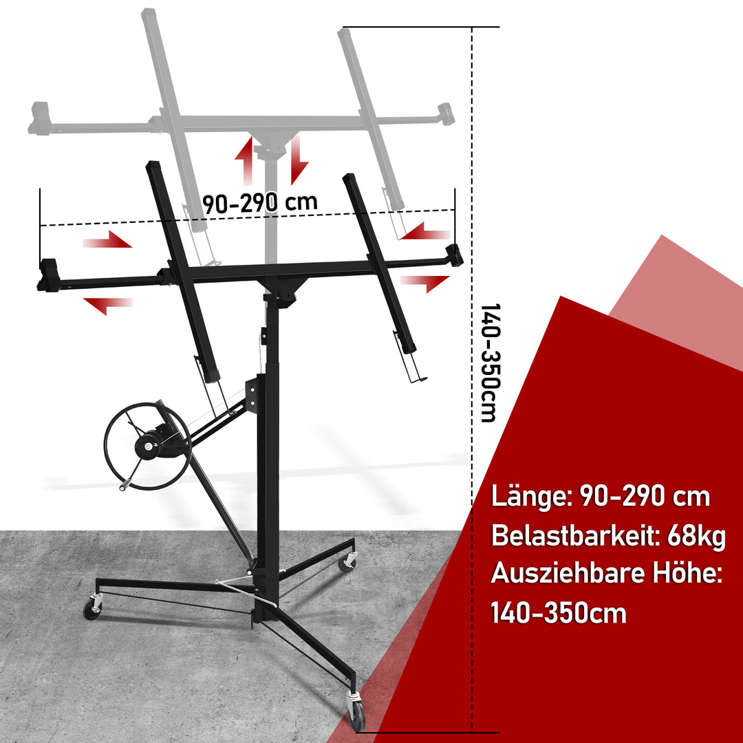 Sonnewelt plate lifter foldable 140 cm-350 cm working height height adjustable 68kg