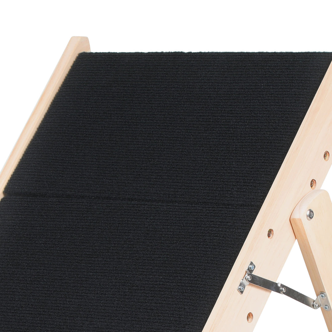 Sonnewelt Hundetreppe 2 in 1 Hunderampe Klappbare 4-Stufig Belastung 80kg