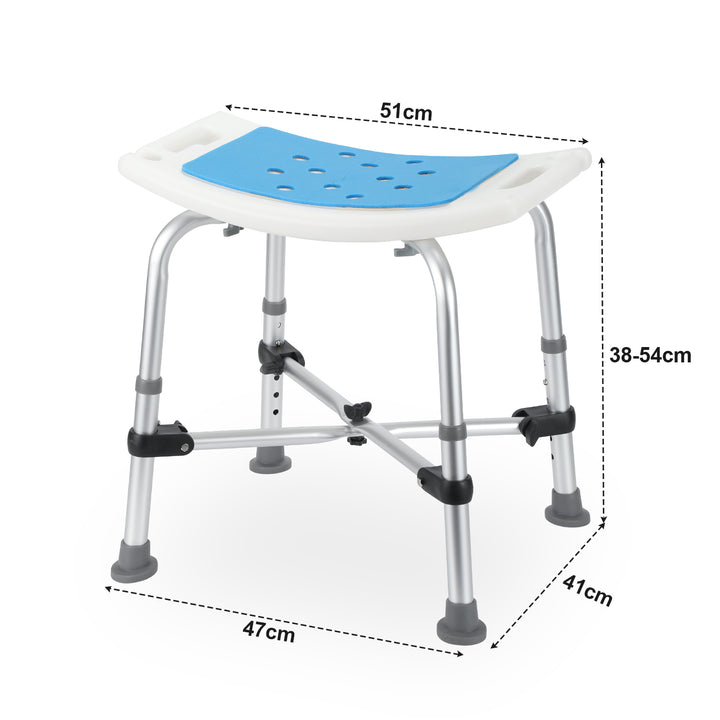 Sonnewelt shower stool shower chair with double reinforced crossbar