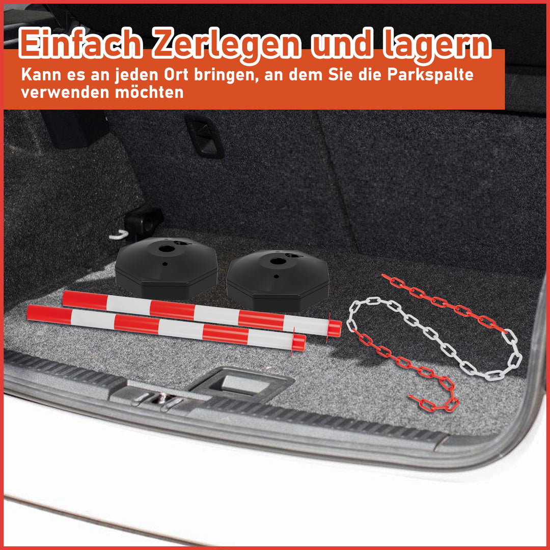 Sonnewelt 2X Absperrpfosten Kettenpfosten Kunststoff 1,4 m