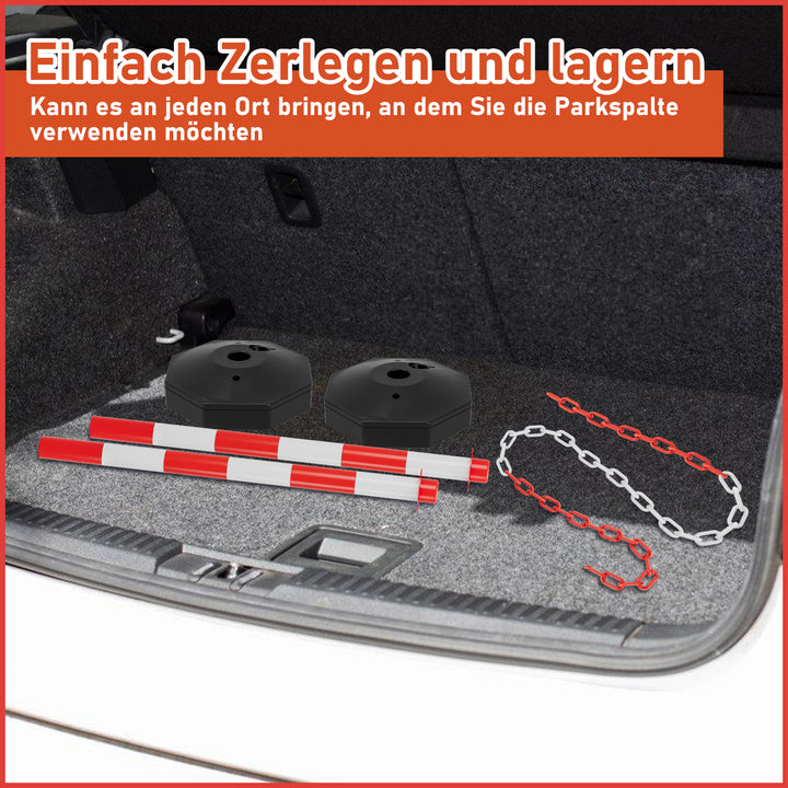 Sonnewelt 2X Absperrpfosten Kettenpfosten Kunststoff 1,4 m