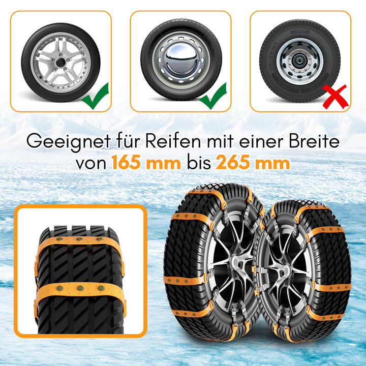 Sonnewelt Snow Chains Emergency Anti-Slip 10 Pieces