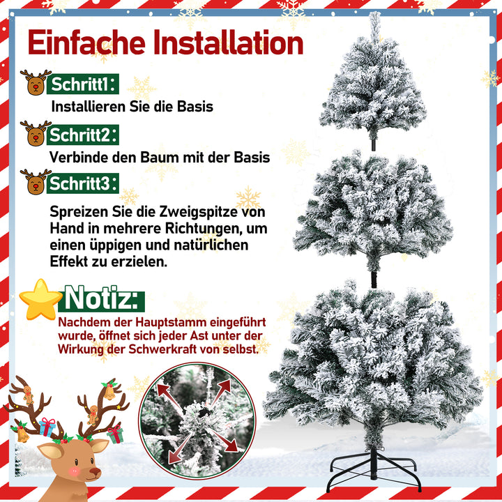 Sonnewelt Weihnachtsbaum Künstlich mit Schnee