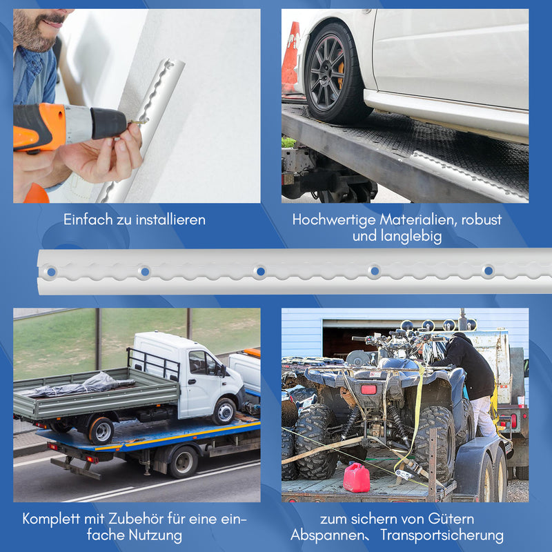 Sonnewelt Airlineschiene 4x 1m Aluminium für Wohnmobile und LKW