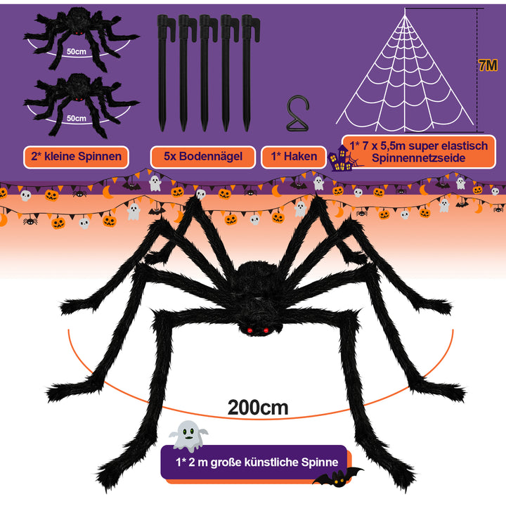 Sonnewelt Spinnennetz Deko Halloween Deko 5m/7m