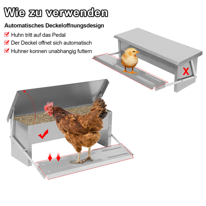 Sonnewelt Futterautomat Hühner Futterspender 5kg
