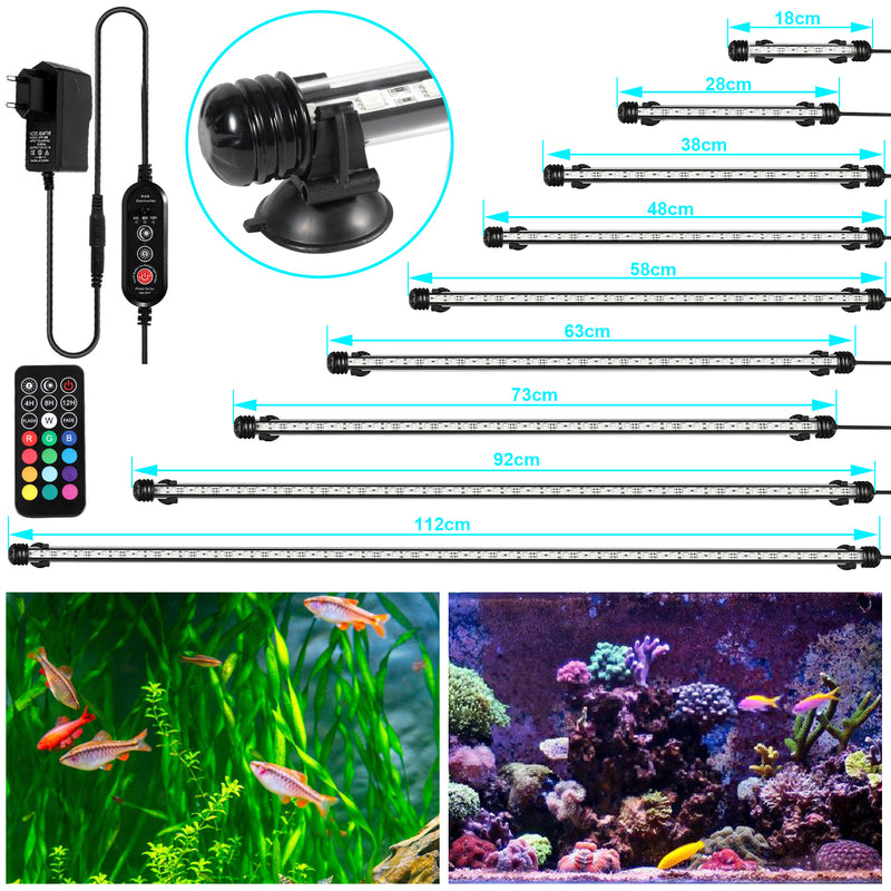 Sonnewelt LED Aquarium Beleuchtung IP67 RGB Timing-Funktion