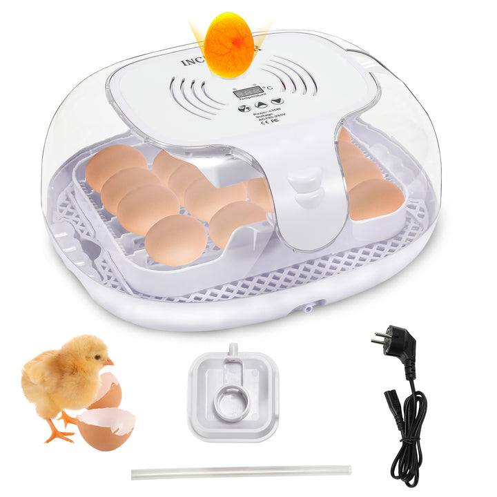 Sonnewelt Brutautomat Vollautomatisch Inkubator für Hühner 16 Eier