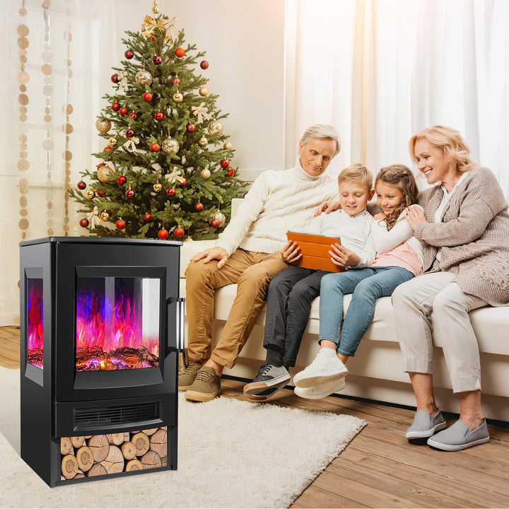 Sonnewelt electric fireplace with LED flames WiFi remote control 900W/1800W