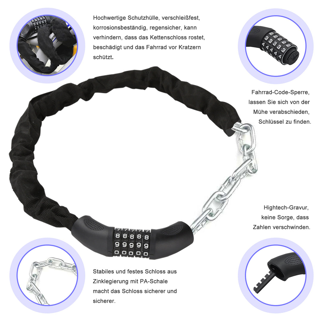 Sonnewelt bicycle lock combination lock 90cm/120cm