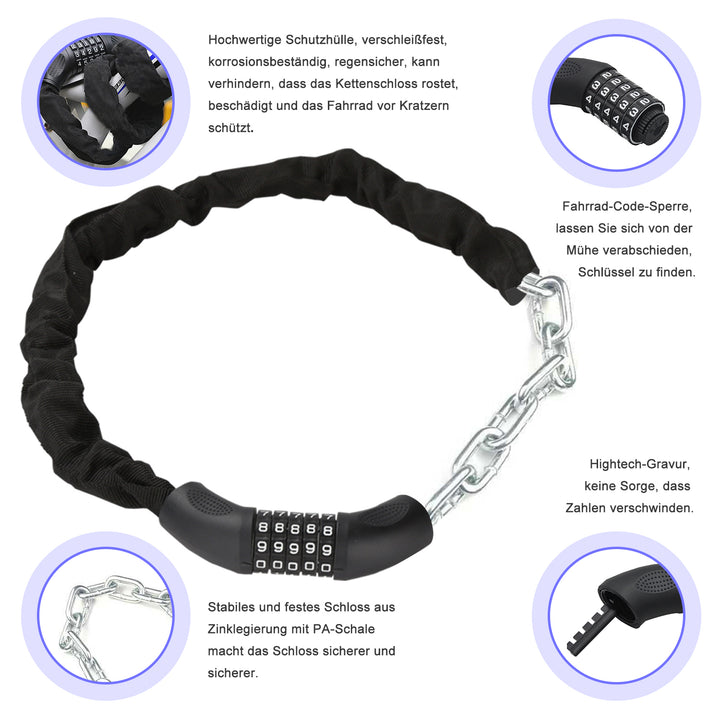 Sonnewelt bicycle lock combination lock 90cm/120cm