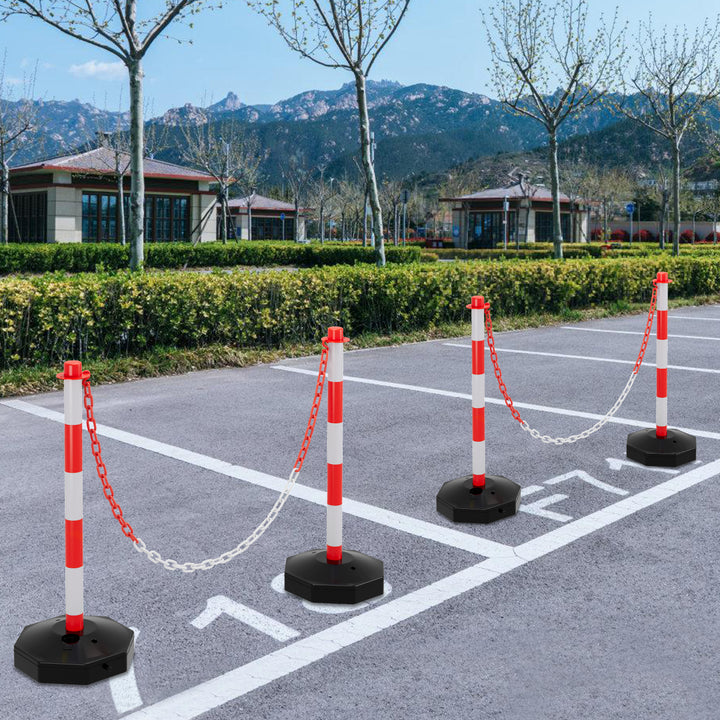 Sonnewelt 2X Absperrpfosten Kettenpfosten Kunststoff 1,4 m