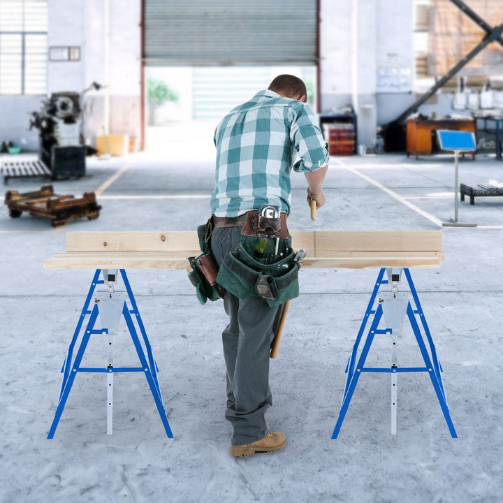 Sonnewelt 2x scaffolding trestle folding trestle 7-way height adjustable