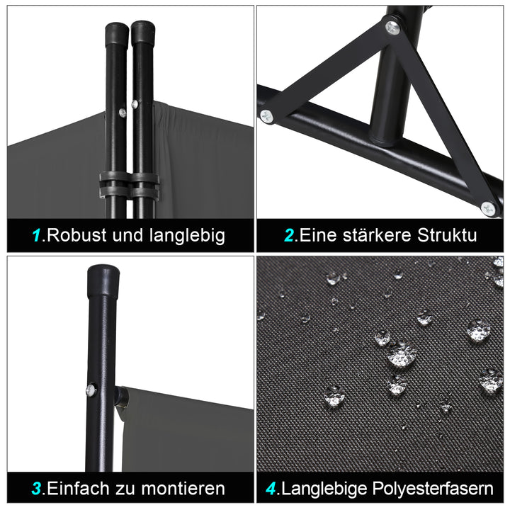 Sonnewelt Paravent Sichtschutzwand 1/3/4 Trennwände