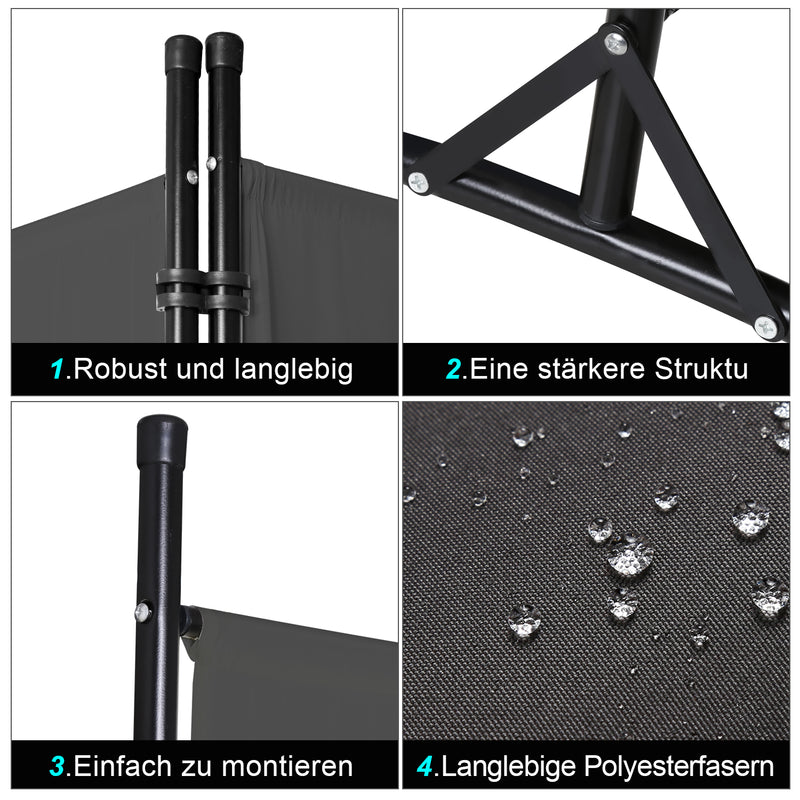 Sonnewelt Paravent Sichtschutzwand 1/3/4 Trennwände
