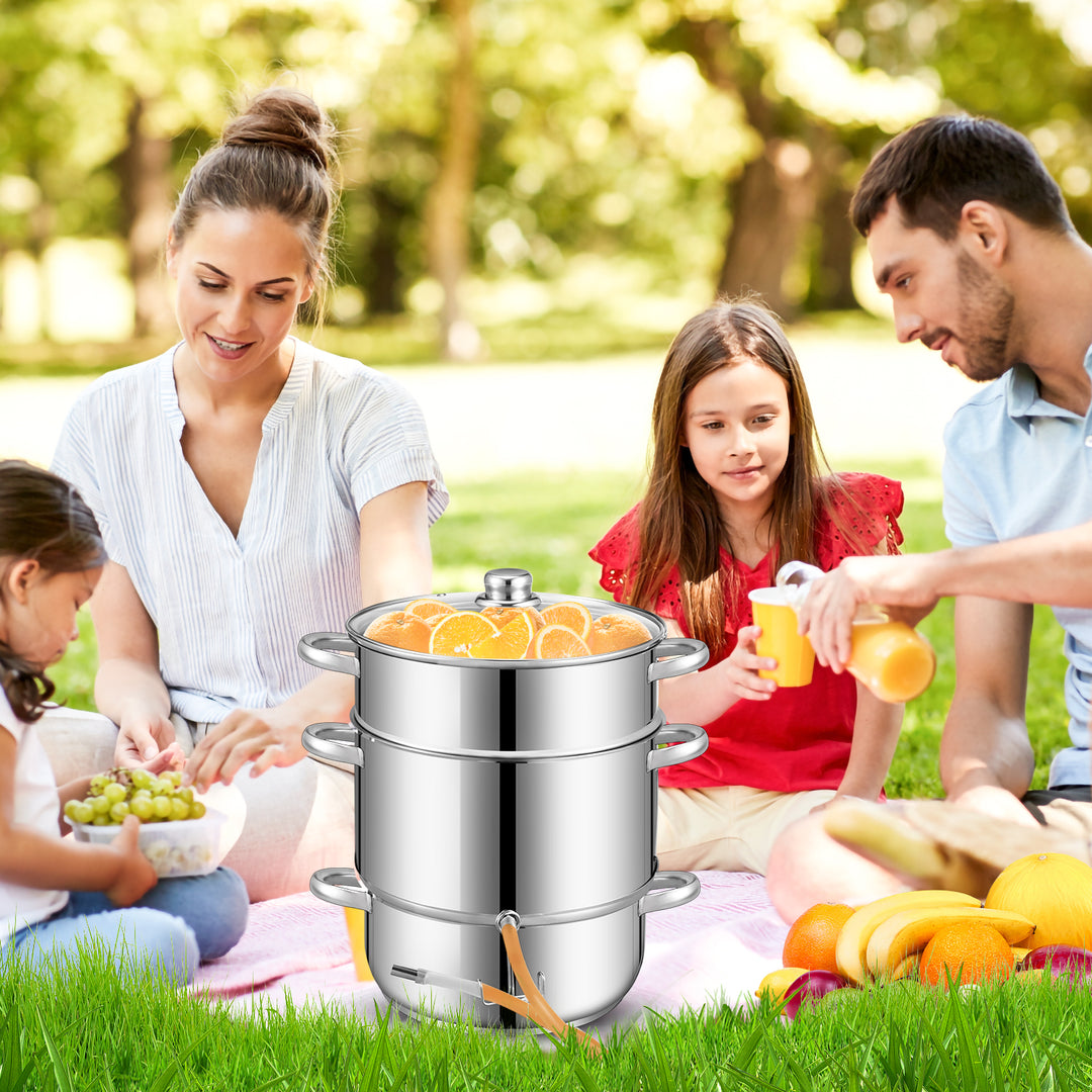 Sonnewelt Dampfentsafter 8L Edelstahl Fruchtentsafter