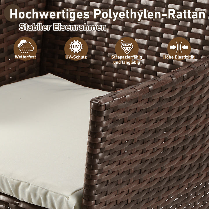 Sonnewelt Polyrattan Sitzgruppe Gartenmöbel Set