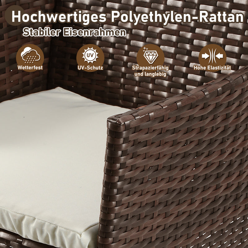 Sonnewelt Polyrattan Sitzgruppe Gartenmöbel Set