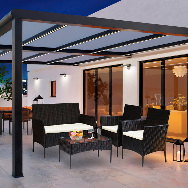 Sonnewelt Polyrattan Sitzgruppe Gartenmöbel Set