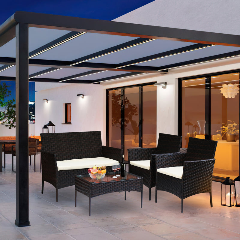 Sonnewelt Polyrattan Sitzgruppe Gartenmöbel Set