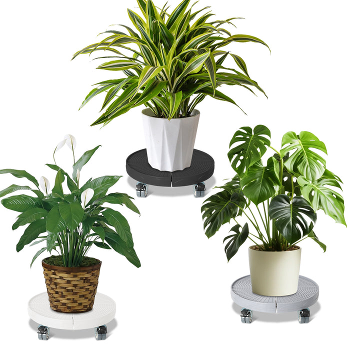 Sonnewelt Plant Trolley Round Adjustable with 360° Rotating Wheels