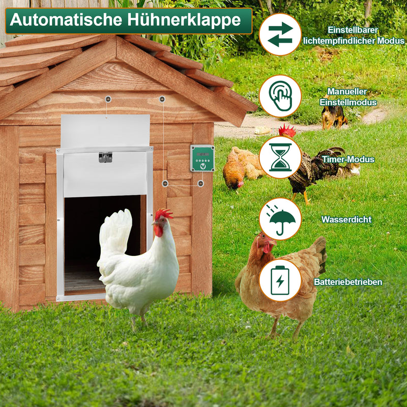 Sonnewelt Automatische Hühnertür Flüssigkristallanzeige mit Lichtsensor und Zeitsteuerung