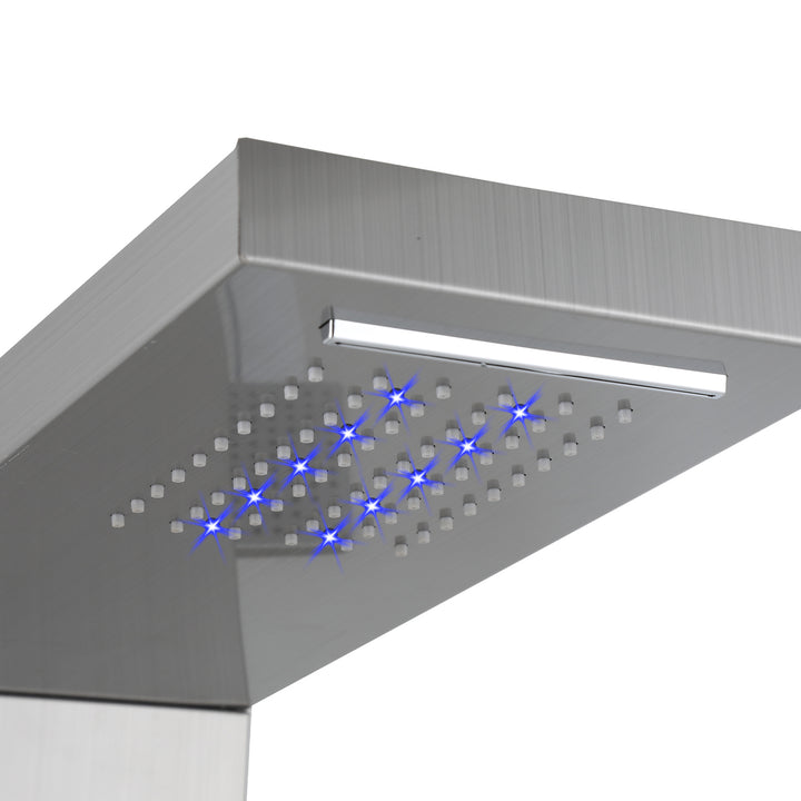 Sonnewelt Duschpaneel Wandduschpaneel 5 Funktionen Edelstahl Silber