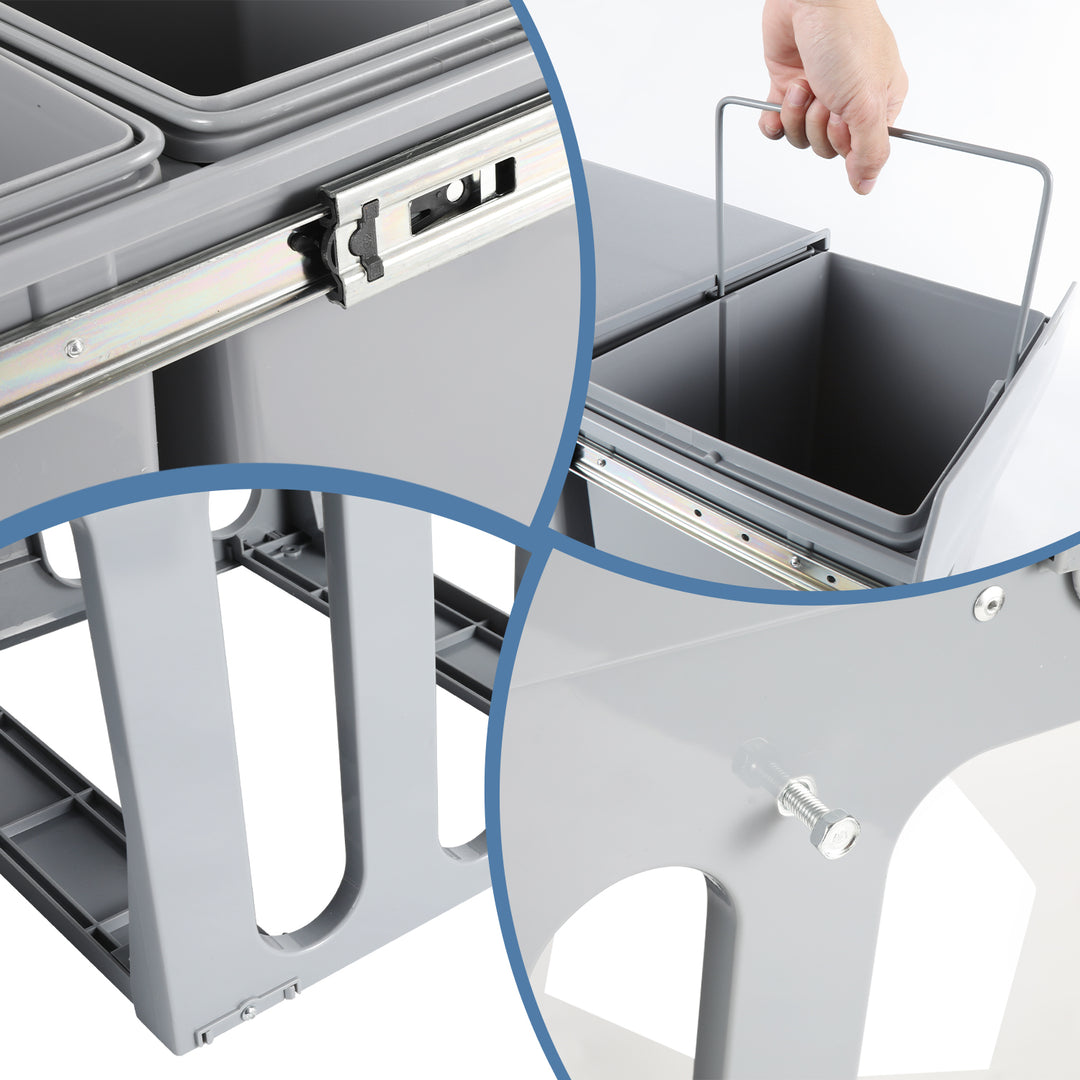 Sonnewelt Mülleimer Abfalleimer Einbau 30L Schrank