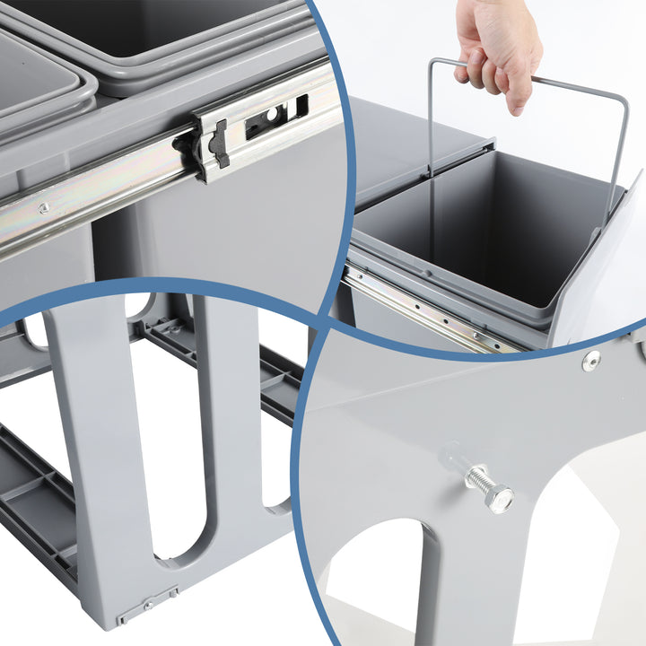 Sonnewelt Mülleimer Abfalleimer Einbau 30L Schrank