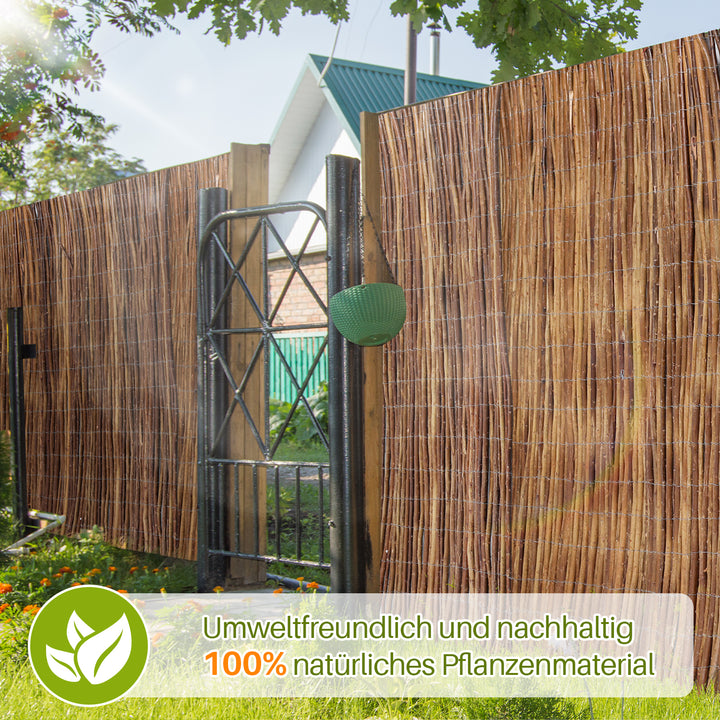 Sonnewelt Weidenzaun Weidenmatte Sichtschutz