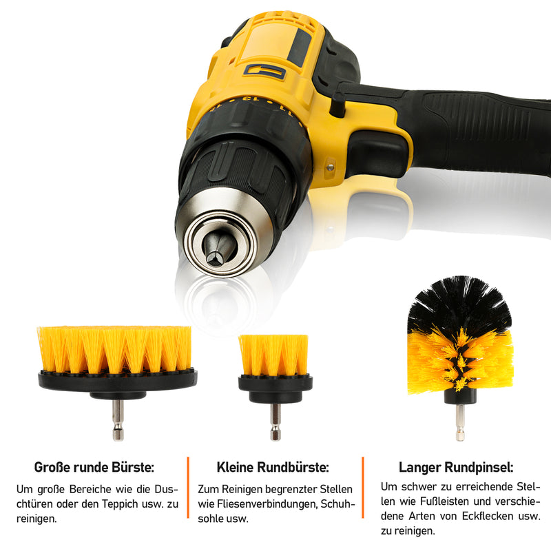 Sonnewelt Bürstenaufsatz Reinigungsbürste Set Für Bohrmaschine 3-18 Pcs