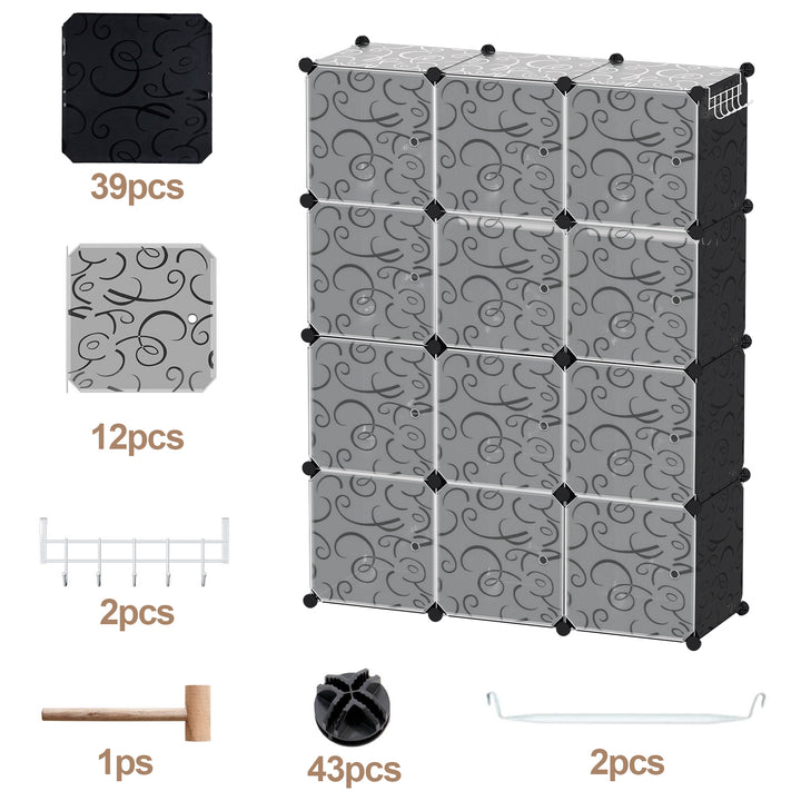 Sonnewelt Multifunctional Wardrobe with Hooks and Hangers