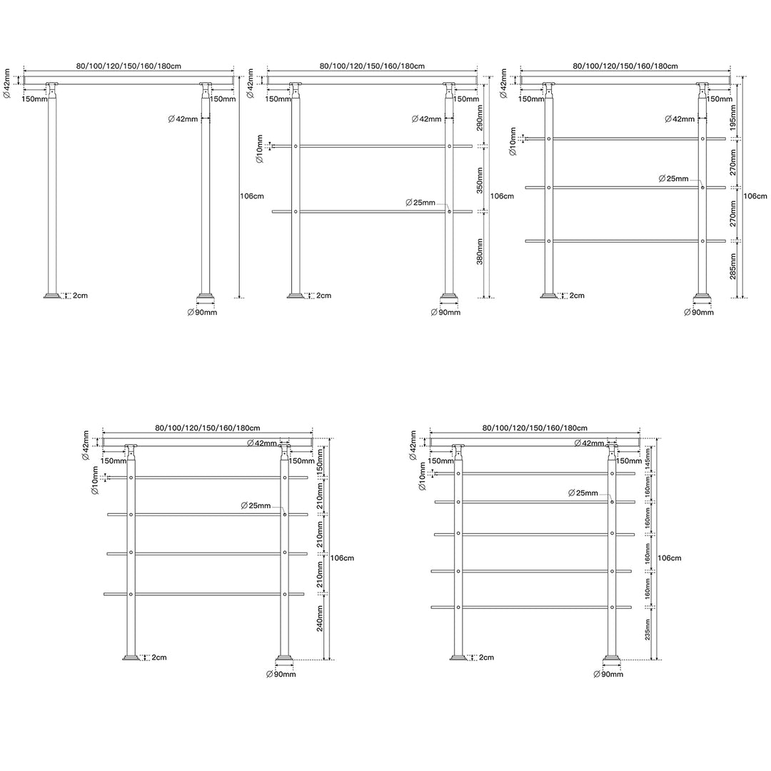 Sonnewelt stainless steel handrail stair railing