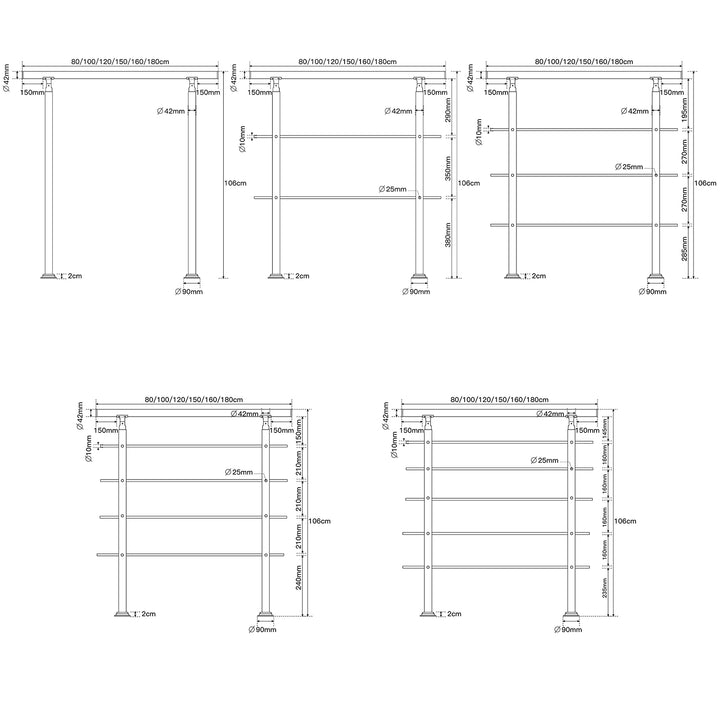 Sonnewelt stainless steel handrail stair railing