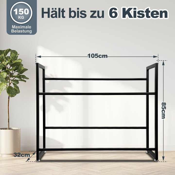 Sonnewelt Getränkekistenregal für 6 Kästen 105*85*32CM