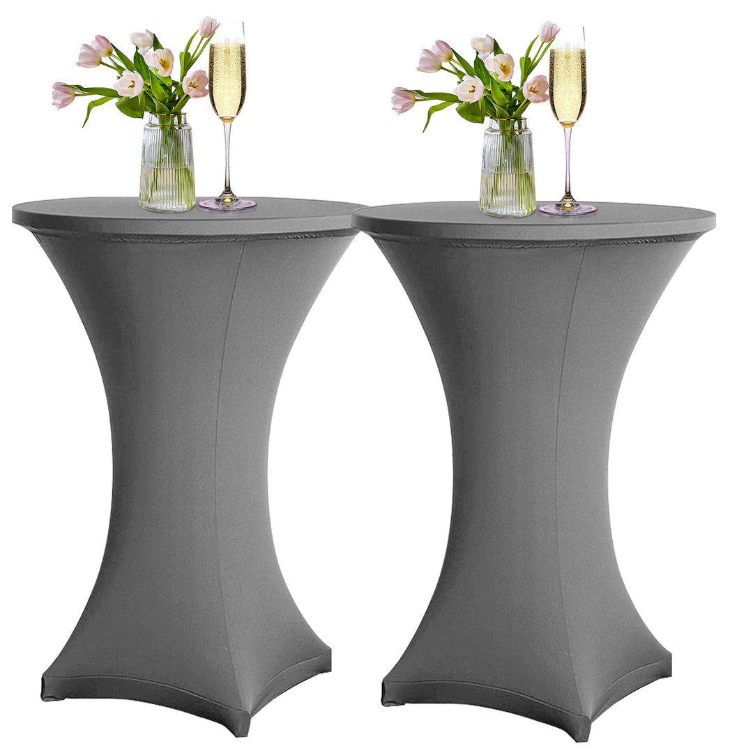 Sonnewelt Stehtischhusse Stretch Tischdecke Grau