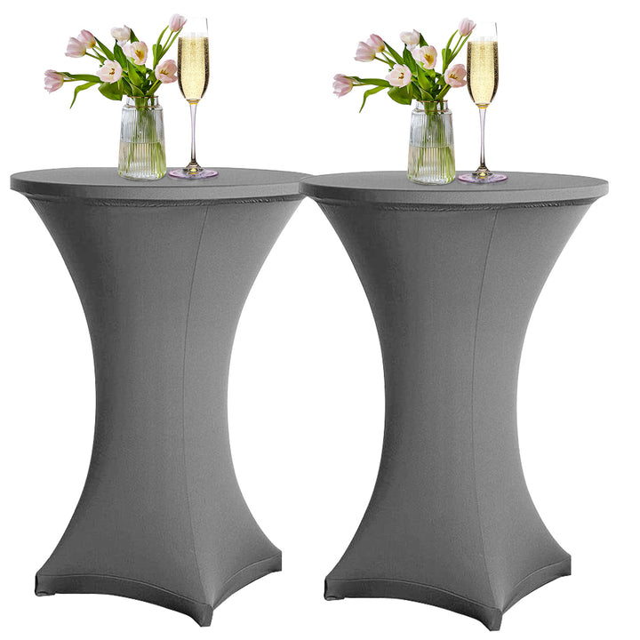Sonnewelt Stehtischhusse Stretch Tischdecke Grau