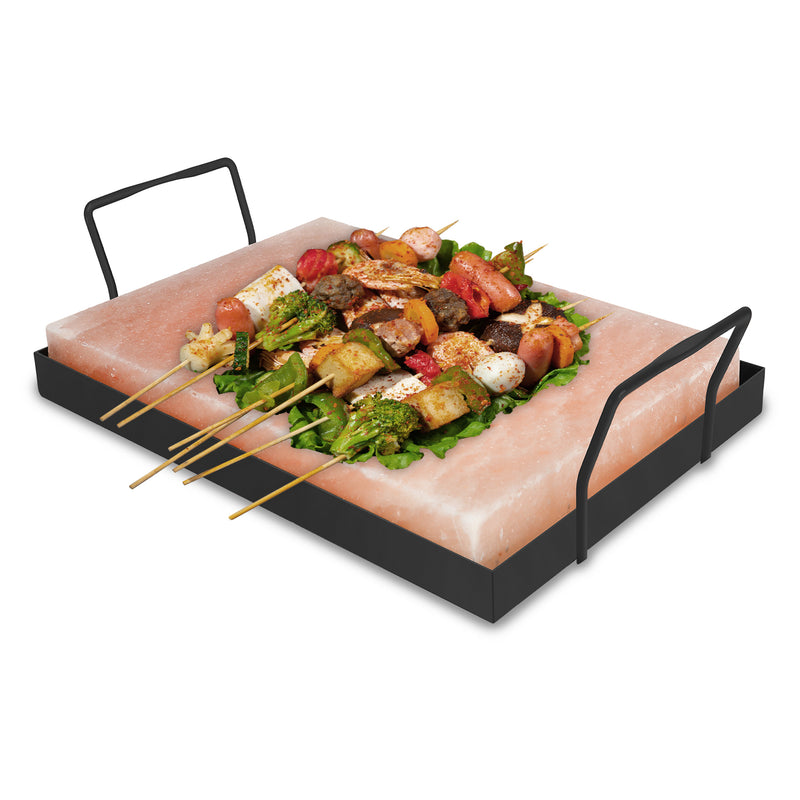 Sonnewelt Salz Grillsteine 20x30x3cm Mit Eisenplatte